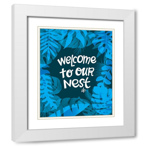 Welcome to Our Nest White Modern Wood Framed Art Print with Double Matting by Barrett, Erin