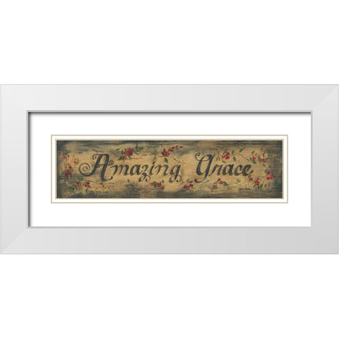 Amazing Grace White Modern Wood Framed Art Print with Double Matting by Eads, Gail