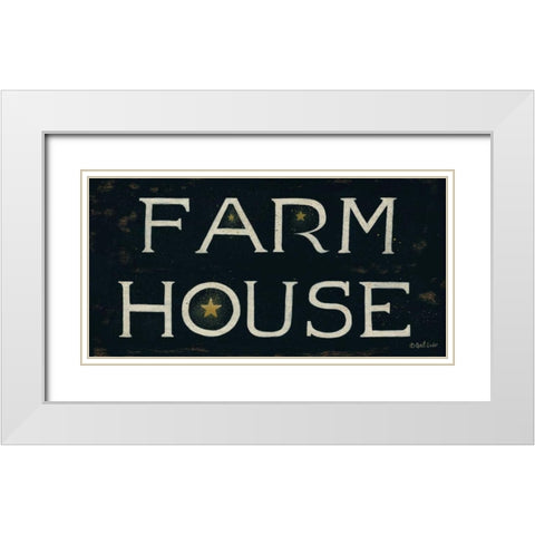 Farm House White Modern Wood Framed Art Print with Double Matting by Eads, Gail