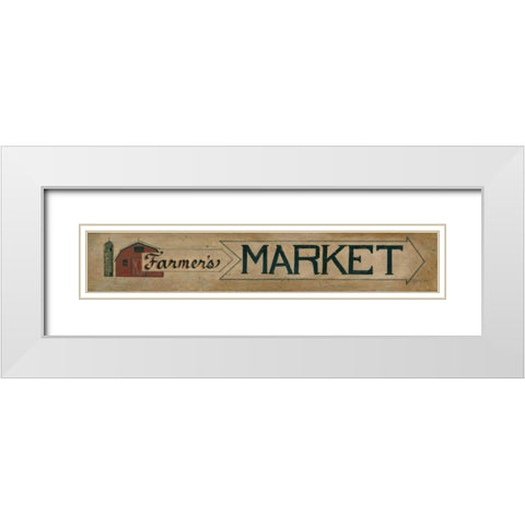 Farmers Market White Modern Wood Framed Art Print with Double Matting by Eads, Gail