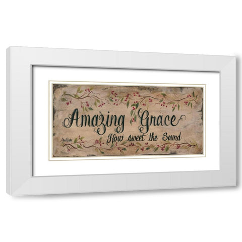 Amazing Grace White Modern Wood Framed Art Print with Double Matting by Eads, Gail