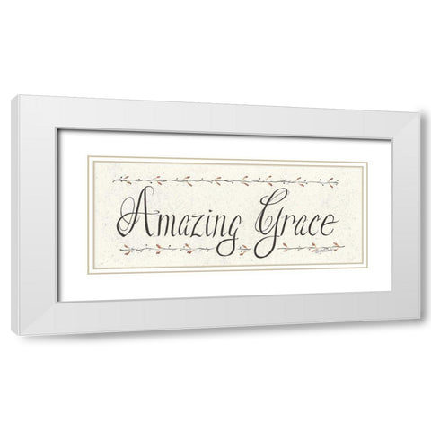 Amazing Grace White Modern Wood Framed Art Print with Double Matting by Eads, Gail