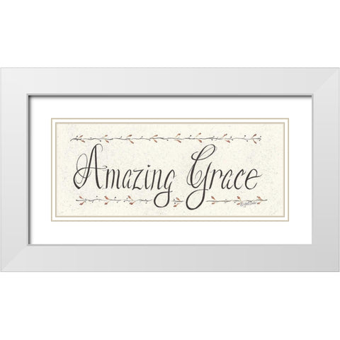 Amazing Grace White Modern Wood Framed Art Print with Double Matting by Eads, Gail
