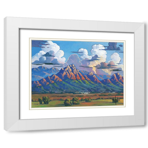 The Heavens Declareâ€¦ White Modern Wood Framed Art Print with Double Matting by Hawkins, William
