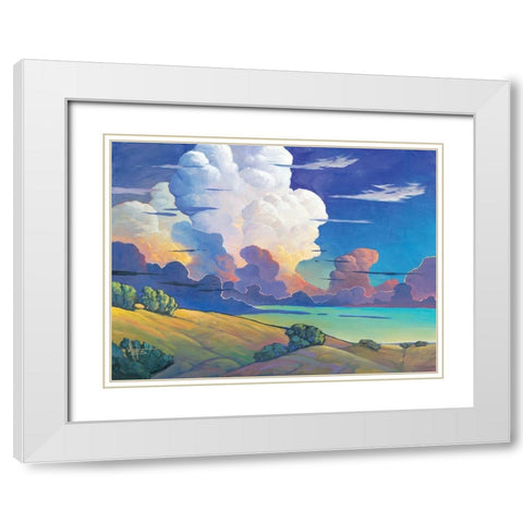 Veridico White Modern Wood Framed Art Print with Double Matting by Hawkins, William