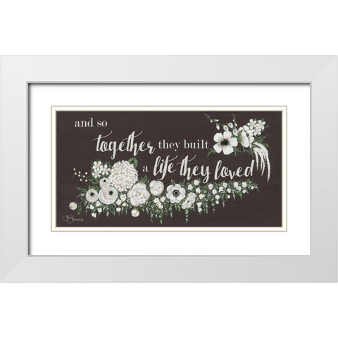 Together They Built White Modern Wood Framed Art Print with Double Matting by Hollihocks Art
