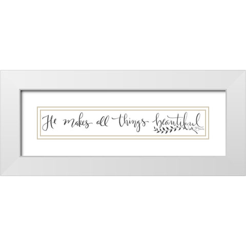 He Makes All Things White Modern Wood Framed Art Print with Double Matting by Hollihocks Art