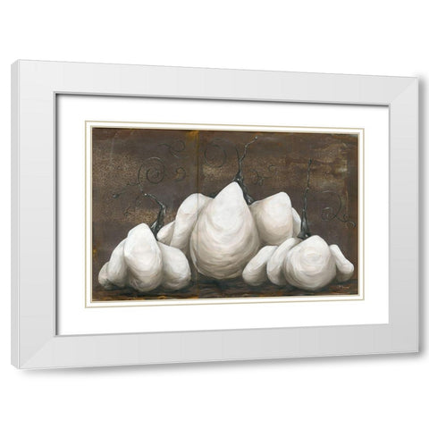Autumn Harvest White Modern Wood Framed Art Print with Double Matting by Hollihocks Art