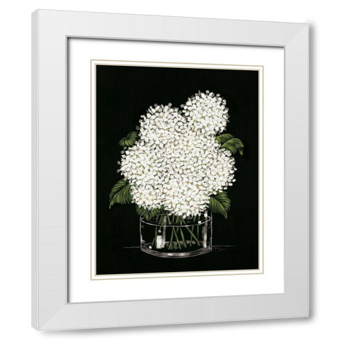 Hydrangea in Vase    White Modern Wood Framed Art Print with Double Matting by Hollihocks Art