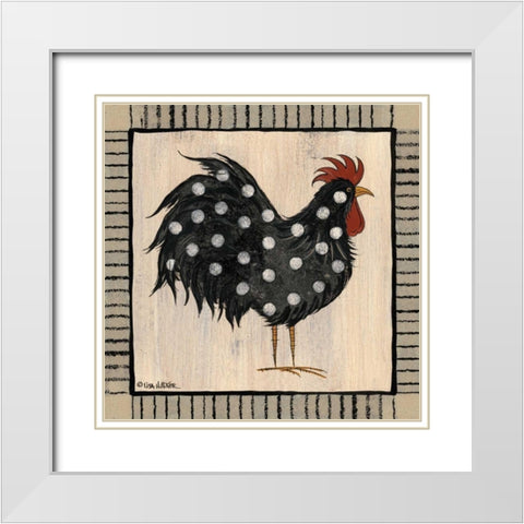 Chicken Pox I White Modern Wood Framed Art Print with Double Matting by Hilliker, Lisa