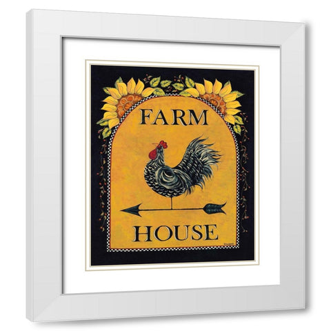 Sunny Farmhouse White Modern Wood Framed Art Print with Double Matting by Hilliker, Lisa