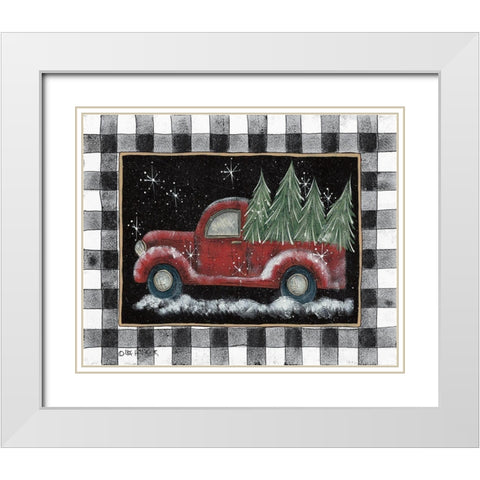 Christmas Trees for Sale White Modern Wood Framed Art Print with Double Matting by Hilliker, Lisa