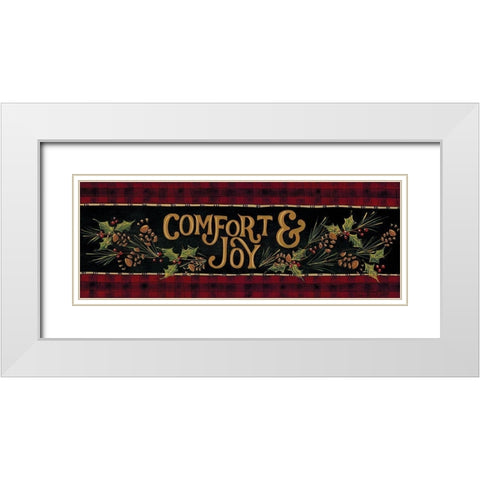 Comfort And Joy I White Modern Wood Framed Art Print with Double Matting by Hilliker, Lisa