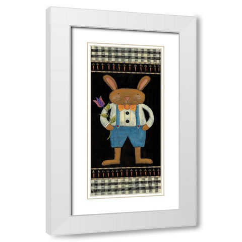 Hoppie White Modern Wood Framed Art Print with Double Matting by Hilliker, Lisa
