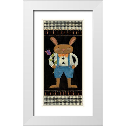 Hoppie White Modern Wood Framed Art Print with Double Matting by Hilliker, Lisa