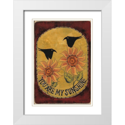 My Sunshine White Modern Wood Framed Art Print with Double Matting by Hilliker, Lisa
