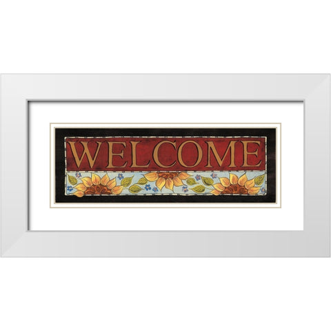 Warm Welcome II White Modern Wood Framed Art Print with Double Matting by Hilliker, Lisa