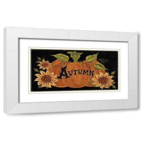 Pumpkin Spice White Modern Wood Framed Art Print with Double Matting by Hilliker, Lisa