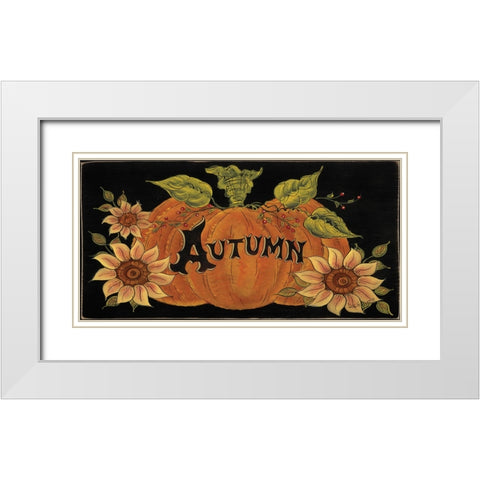 Pumpkin Spice White Modern Wood Framed Art Print with Double Matting by Hilliker, Lisa