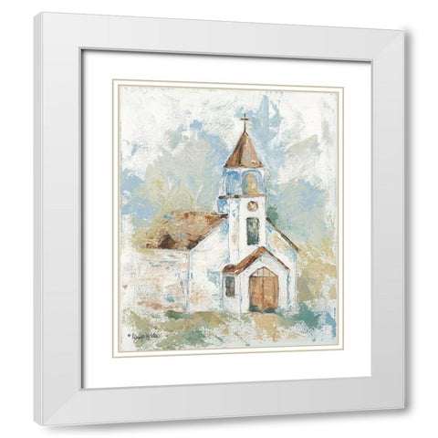 Blessed Assurance White Modern Wood Framed Art Print with Double Matting by Holden, Jennifer