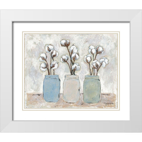 Cotton Cottage White Modern Wood Framed Art Print with Double Matting by Holden, Jennifer