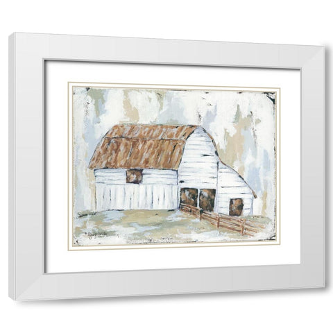 Spring Joy Farm White Modern Wood Framed Art Print with Double Matting by Holden, Jennifer