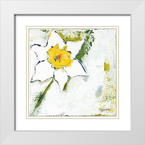 Spring Has Sprung I White Modern Wood Framed Art Print with Double Matting by Holden, Jennifer