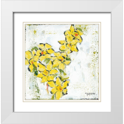 Spring Has Sprung IV White Modern Wood Framed Art Print with Double Matting by Holden, Jennifer