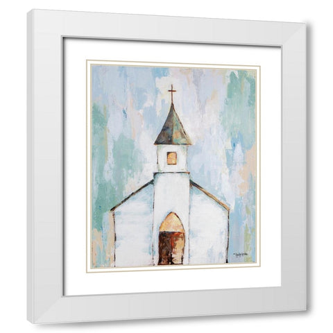 Near the Cross White Modern Wood Framed Art Print with Double Matting by Holden, Jennifer