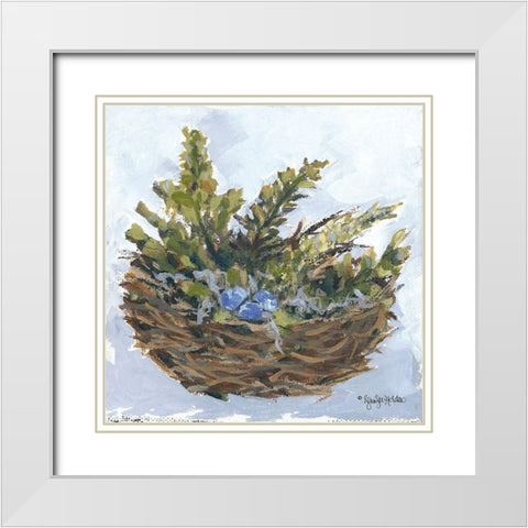 Resting Place White Modern Wood Framed Art Print with Double Matting by Holden, Jennifer