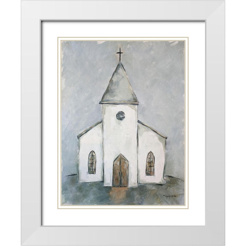 The Church Age White Modern Wood Framed Art Print with Double Matting by Holden, Jennifer