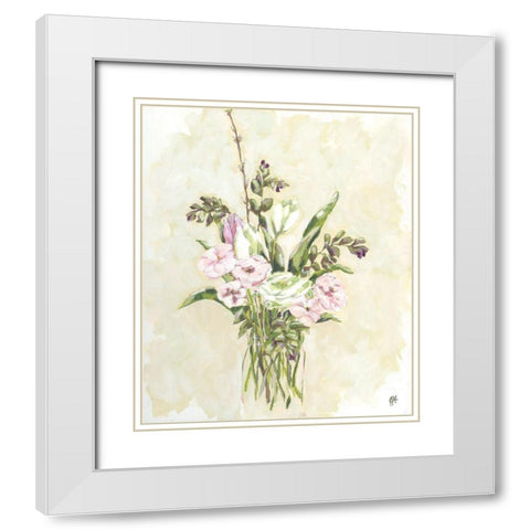 Flower Farm Bouquet I White Modern Wood Framed Art Print with Double Matting by Holden, Jennifer