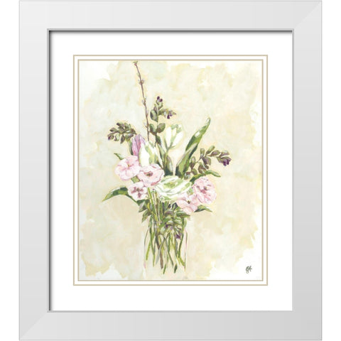 Flower Farm Bouquet I White Modern Wood Framed Art Print with Double Matting by Holden, Jennifer