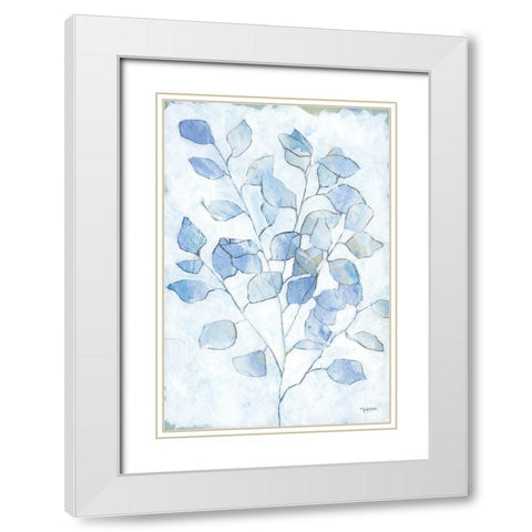 Cool Eucalyptus   White Modern Wood Framed Art Print with Double Matting by Holden, Jennifer