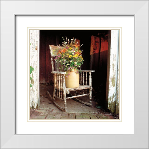 Shabby Chic White Modern Wood Framed Art Print with Double Matting by Hoover, Irvin