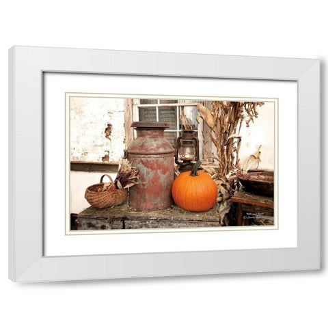 Milkmans Corner White Modern Wood Framed Art Print with Double Matting by Hoover, Irvin