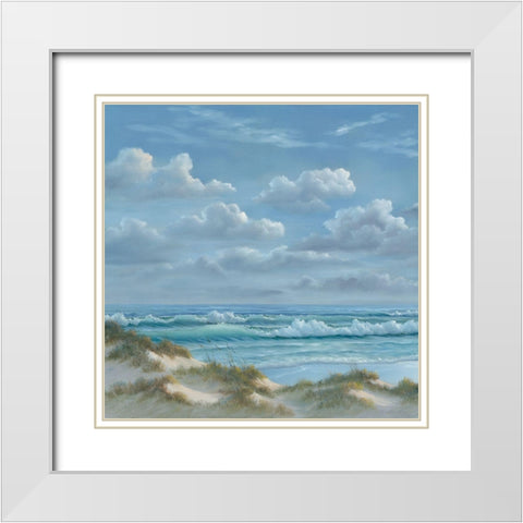 Shoreline I White Modern Wood Framed Art Print with Double Matting by Janisse, Georgia