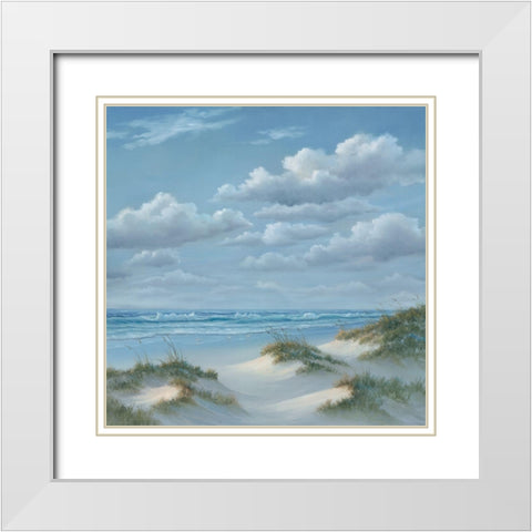 Shoreline III White Modern Wood Framed Art Print with Double Matting by Janisse, Georgia