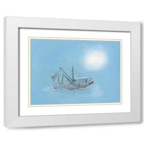 Misty Morning White Modern Wood Framed Art Print with Double Matting by Janisse, Georgia