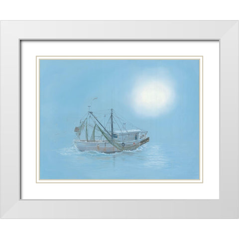 Misty Morning White Modern Wood Framed Art Print with Double Matting by Janisse, Georgia