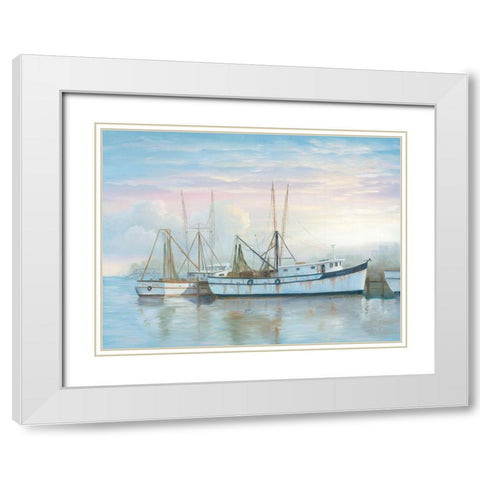 North Star at Rest White Modern Wood Framed Art Print with Double Matting by Janisse, Georgia