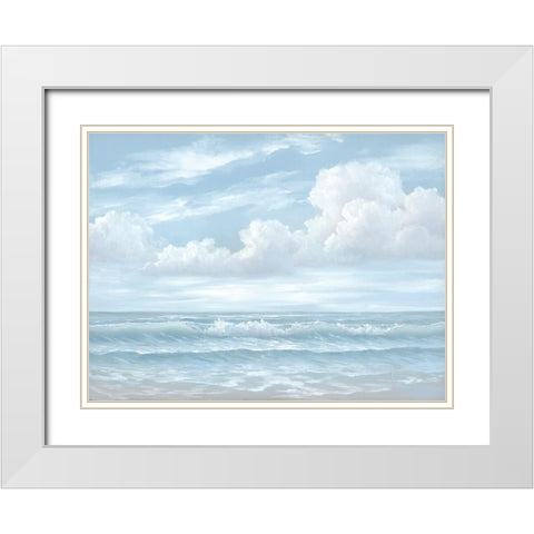 Light Seascape White Modern Wood Framed Art Print with Double Matting by Janisse, Georgia