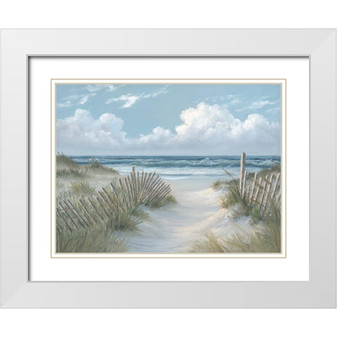Pathway Through the Dunes White Modern Wood Framed Art Print with Double Matting by Janisse, Georgia