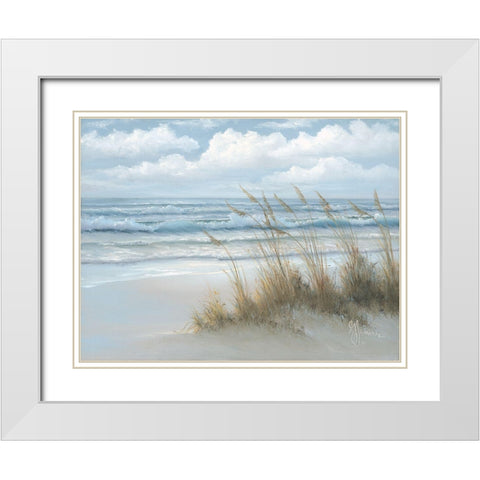 Sea Oats White Modern Wood Framed Art Print with Double Matting by Janisse, Georgia