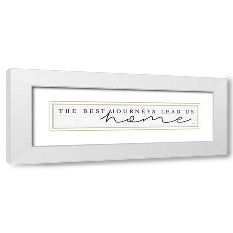 The Best Journeys White Modern Wood Framed Art Print with Double Matting by Jaxn Blvd.