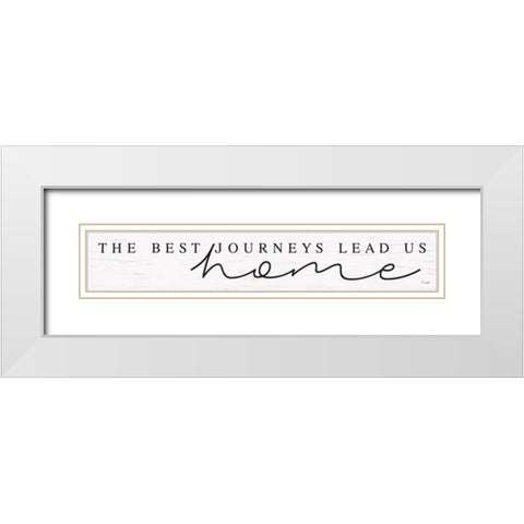The Best Journeys White Modern Wood Framed Art Print with Double Matting by Jaxn Blvd.