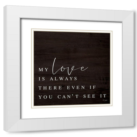 My Love White Modern Wood Framed Art Print with Double Matting by Jaxn Blvd.