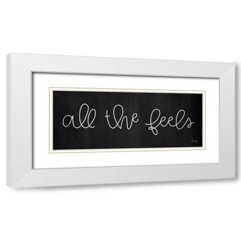 All the Feels White Modern Wood Framed Art Print with Double Matting by Jaxn Blvd.