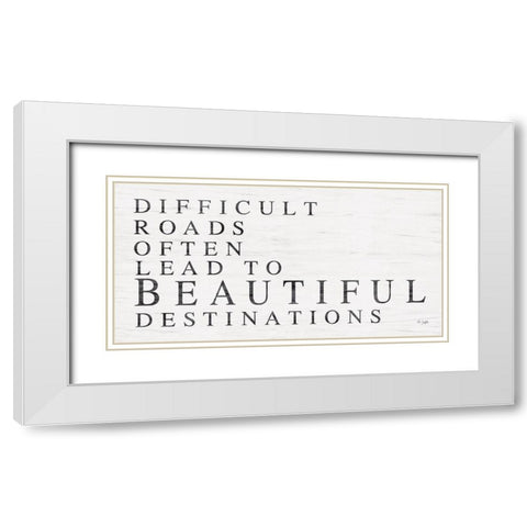 Beautiful Destinations White Modern Wood Framed Art Print with Double Matting by Jaxn Blvd.