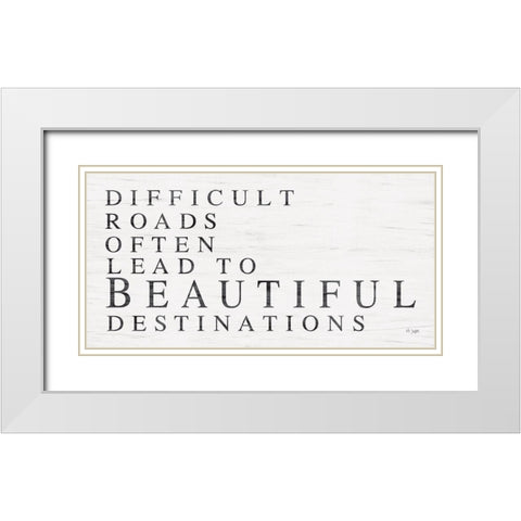 Beautiful Destinations White Modern Wood Framed Art Print with Double Matting by Jaxn Blvd.